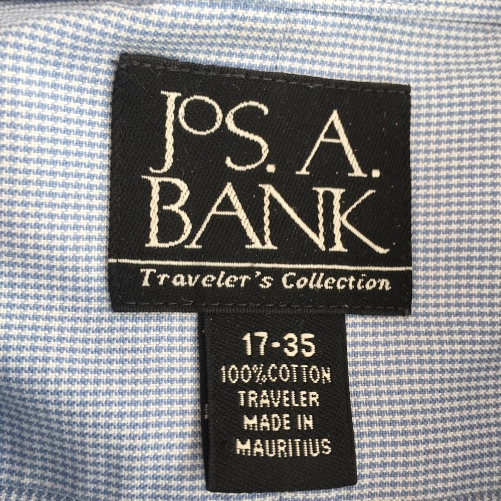 Jos A Bank button down shirt. Travelers. 17-35
